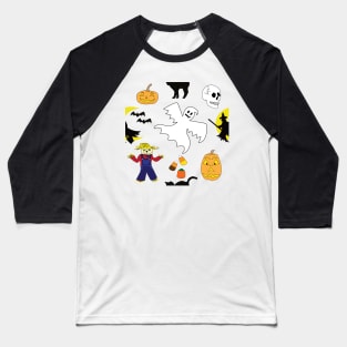 Halloween, Holiday Decorations, Spooky Fun Baseball T-Shirt